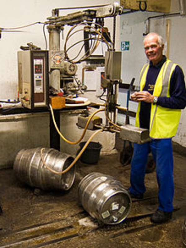 topping up a cask