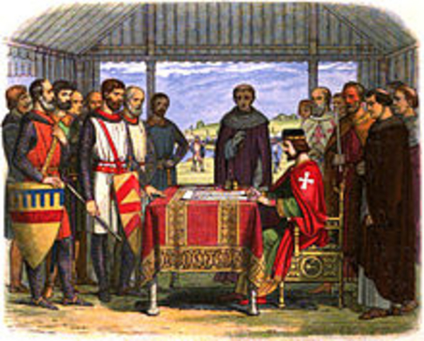 King John signs Magna Carta