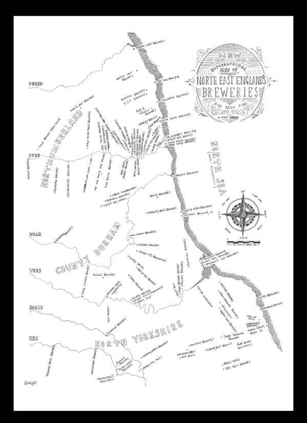 North-east beer map