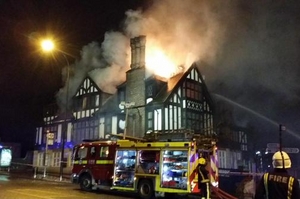 Pub blaze raises doubts over future